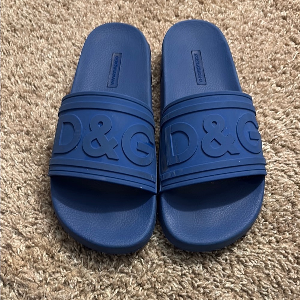 Dolce & Gabbana Navy Slides